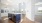 kitchen connected to living area