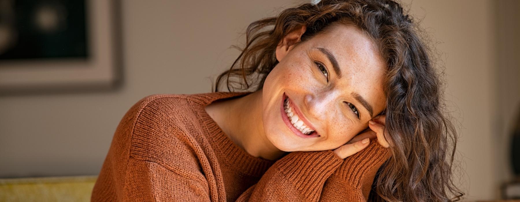 woman smiles at the camera